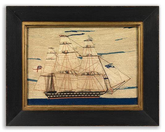 Fine Small Sailorwork Ship Portrait