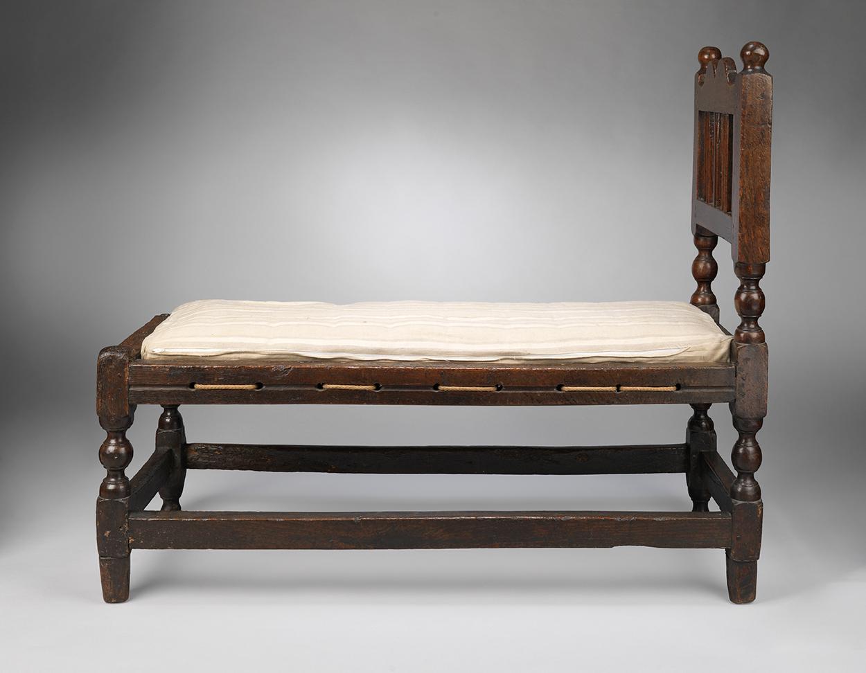 Rare Small William and Mary Period Joined Frame Day Bed