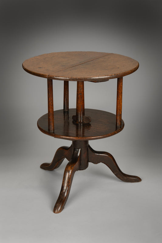 Georgian Revolving Two Tier Tripod Table