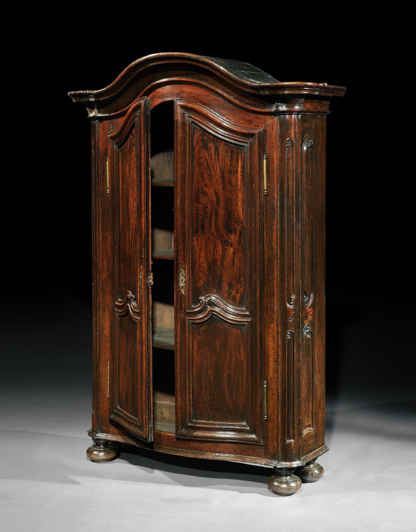 Diminutive Bonnet Top Armoire