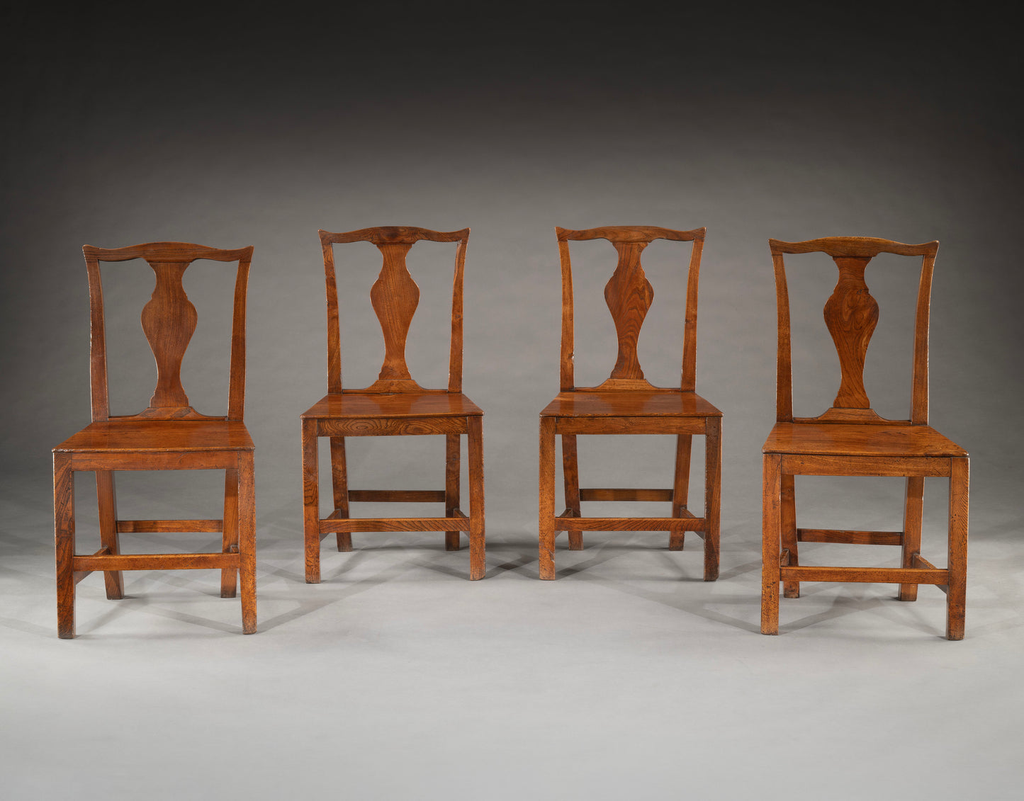 Stylish Set of Four Georgian Splat Back Side Chairs