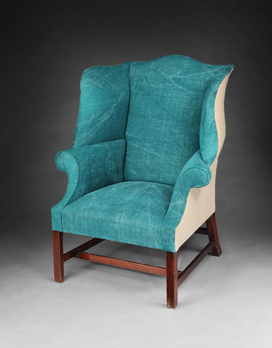 Generous Georgian Style Wingback Armchair