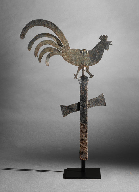 Rare Primitive Silhouette Cockerel Weathervan