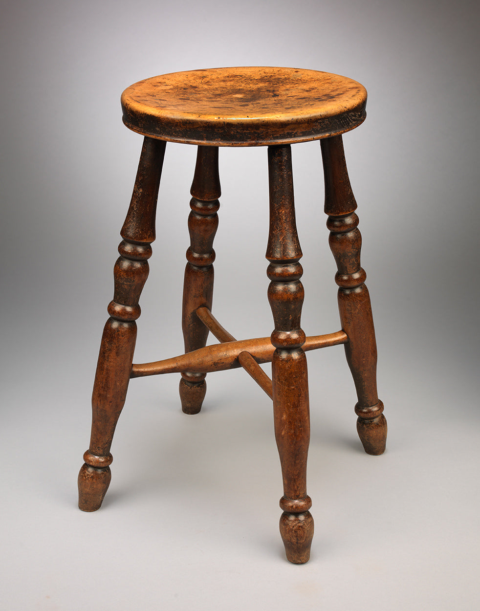 A Good Pair of Round Seated Windsor Stools