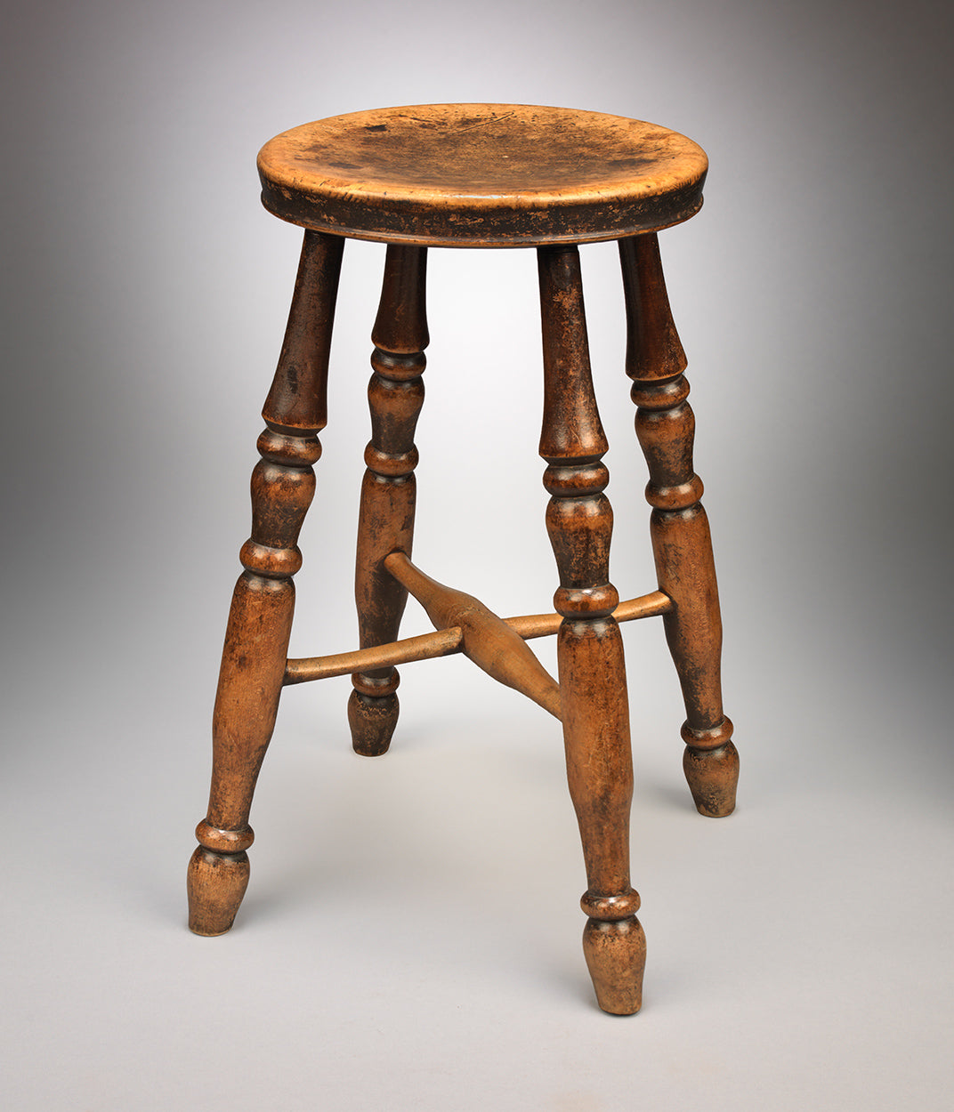 A Good Pair of Round Seated Windsor Stools