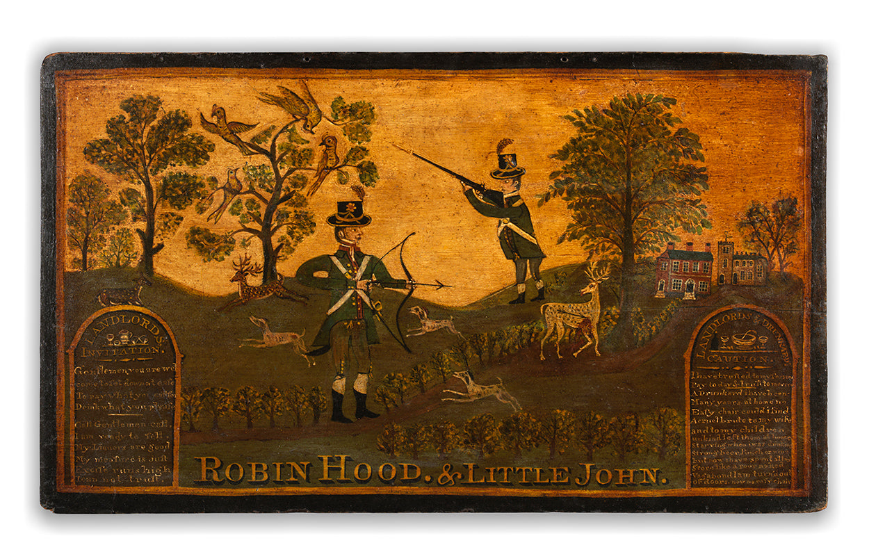 Exceptional Early English Folk Art Tavern Sign