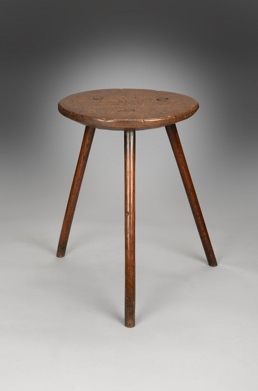 Fine Primitive Vernacular "Cheese Top" Cricket Table