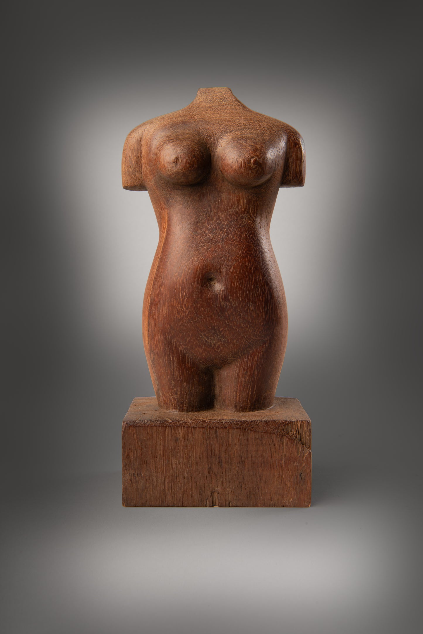 Primitive Sculpture of a Stylised Full-Bodied Female Torso