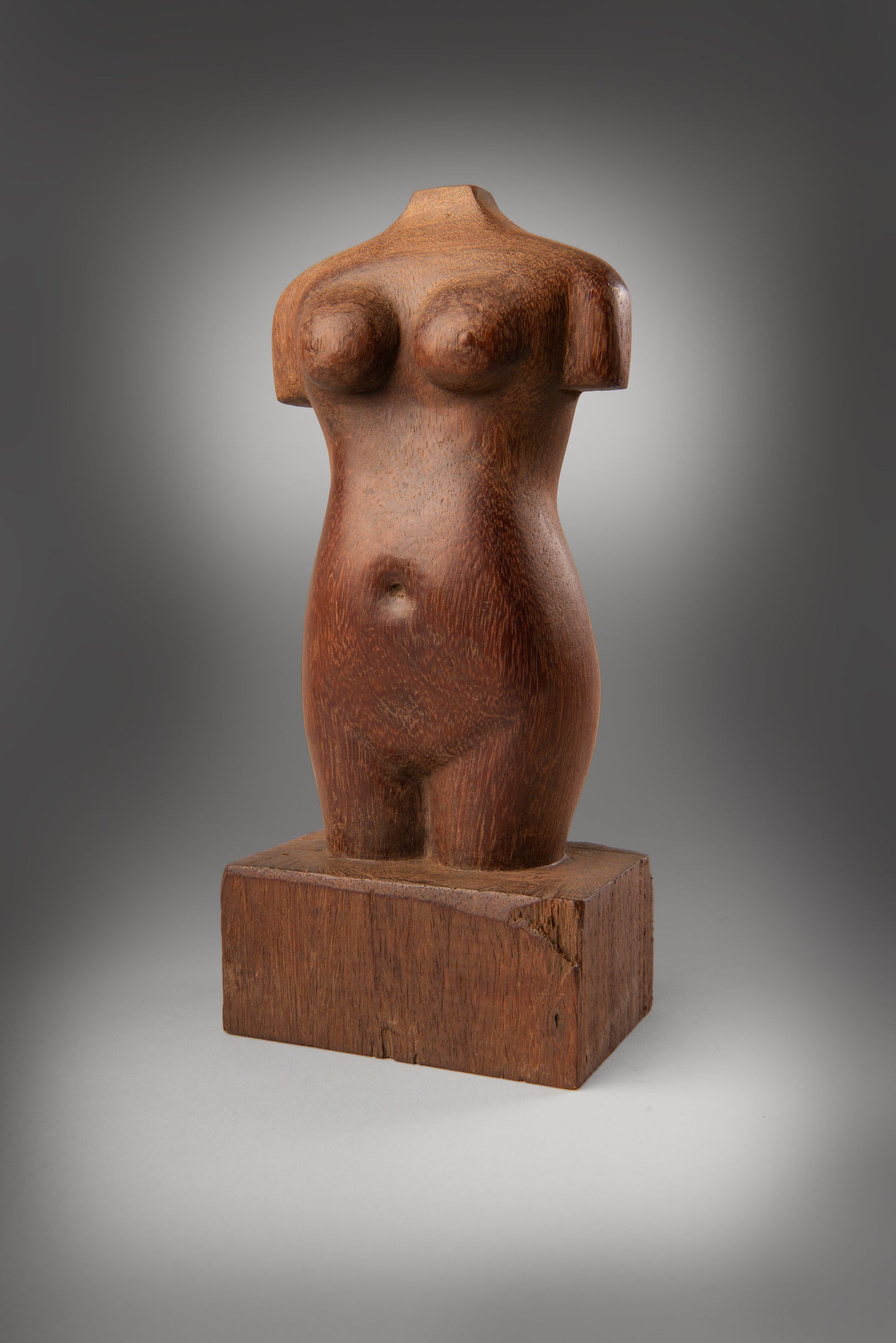 Primitive Sculpture of a Stylised Full-Bodied Female Torso