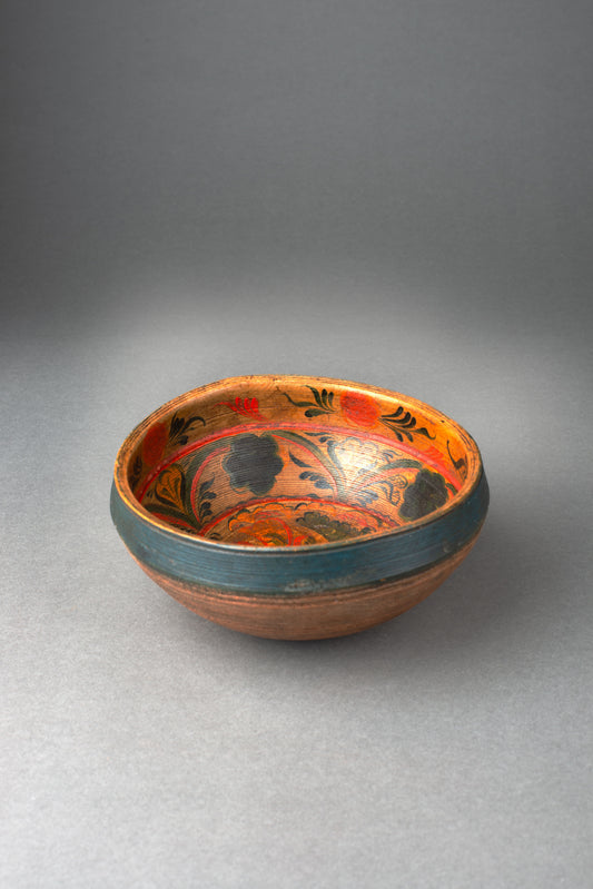 Small Traditional Folk Art Ceremonial Ale Bowl