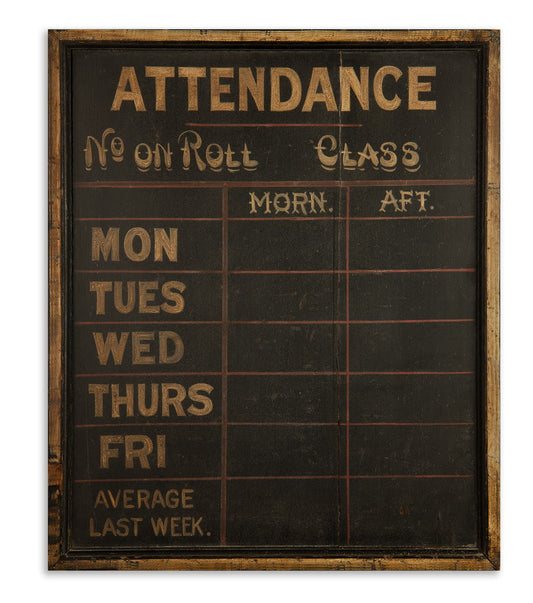 Appealing School "ATTENDANCE" Chalk Board