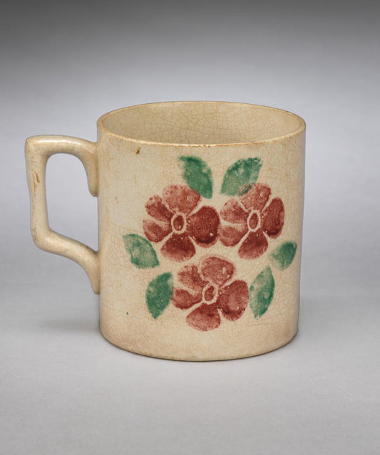 Spongeware Mug with Angled Loop Handle