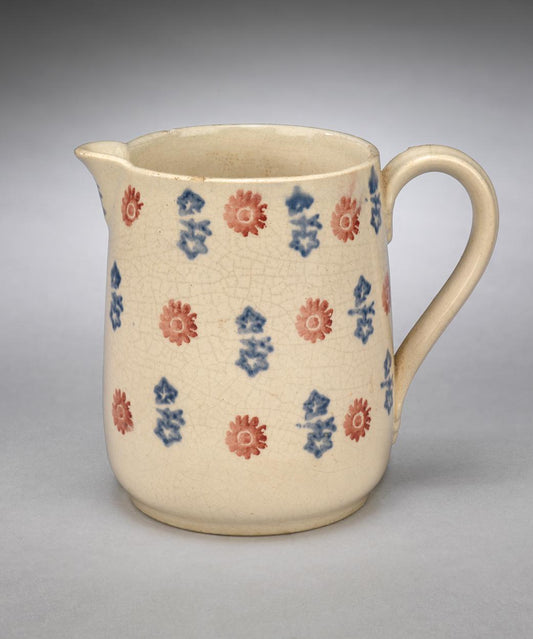 Unusual Small Spongeware Cream Jug