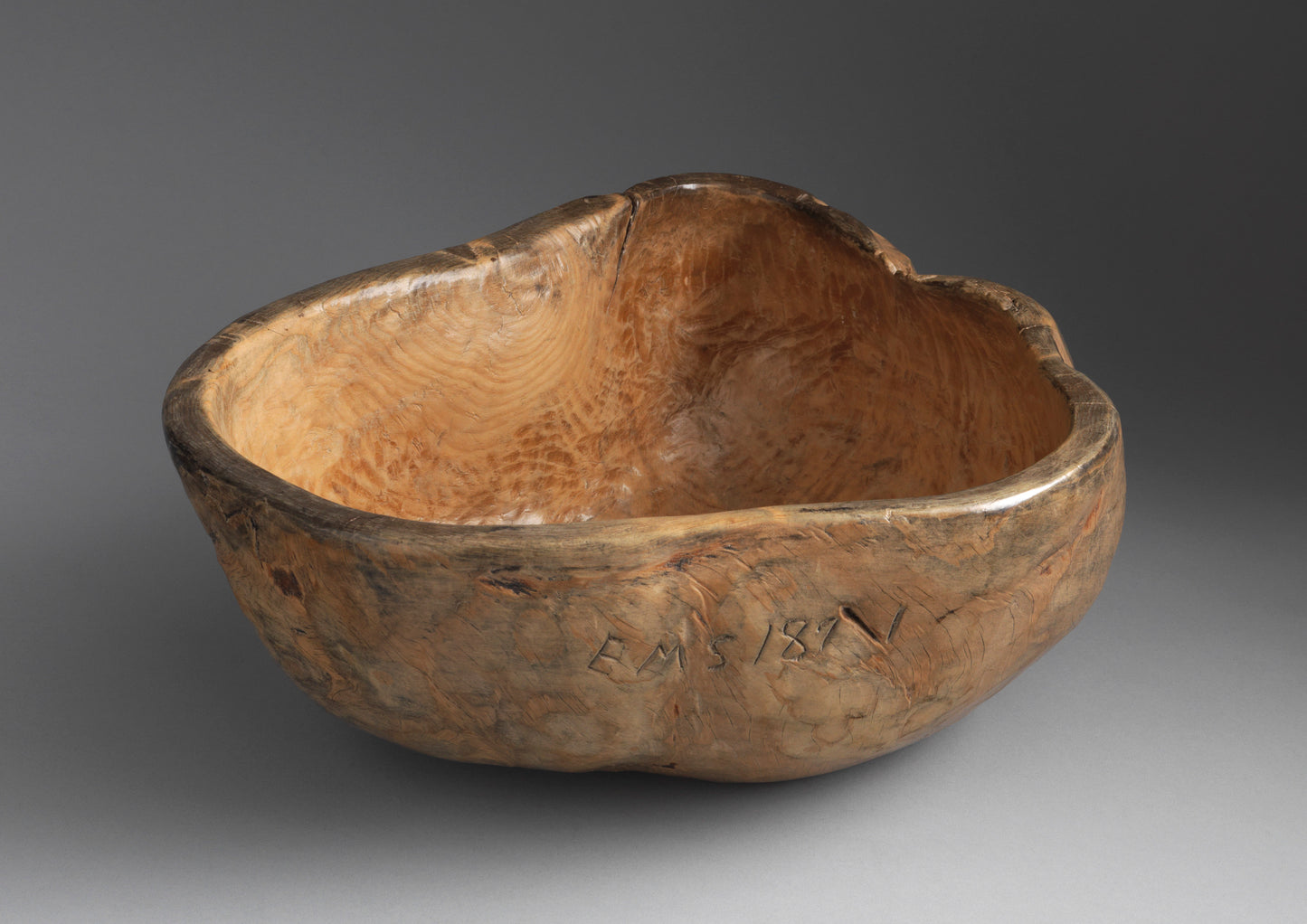 Natural Form Dug Out Root Wood Bowl