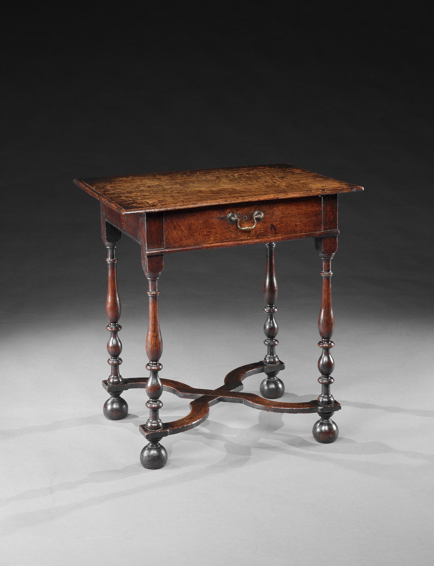 Exceptional William and Mary Period Single Drawer Side Table