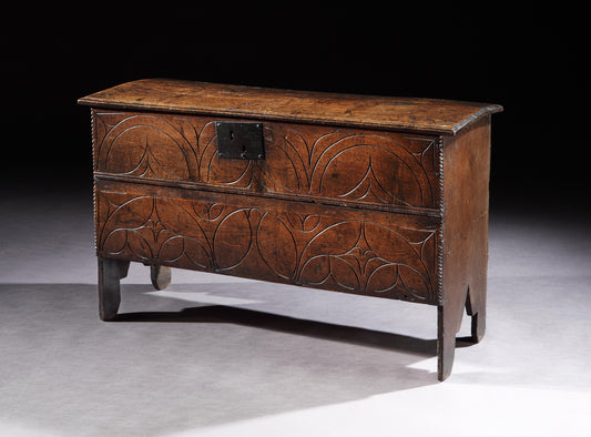 Fine William and Mary Period Boarded Chest