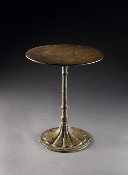 Rare Gadrooned Trumpet Base Circular Wine Table