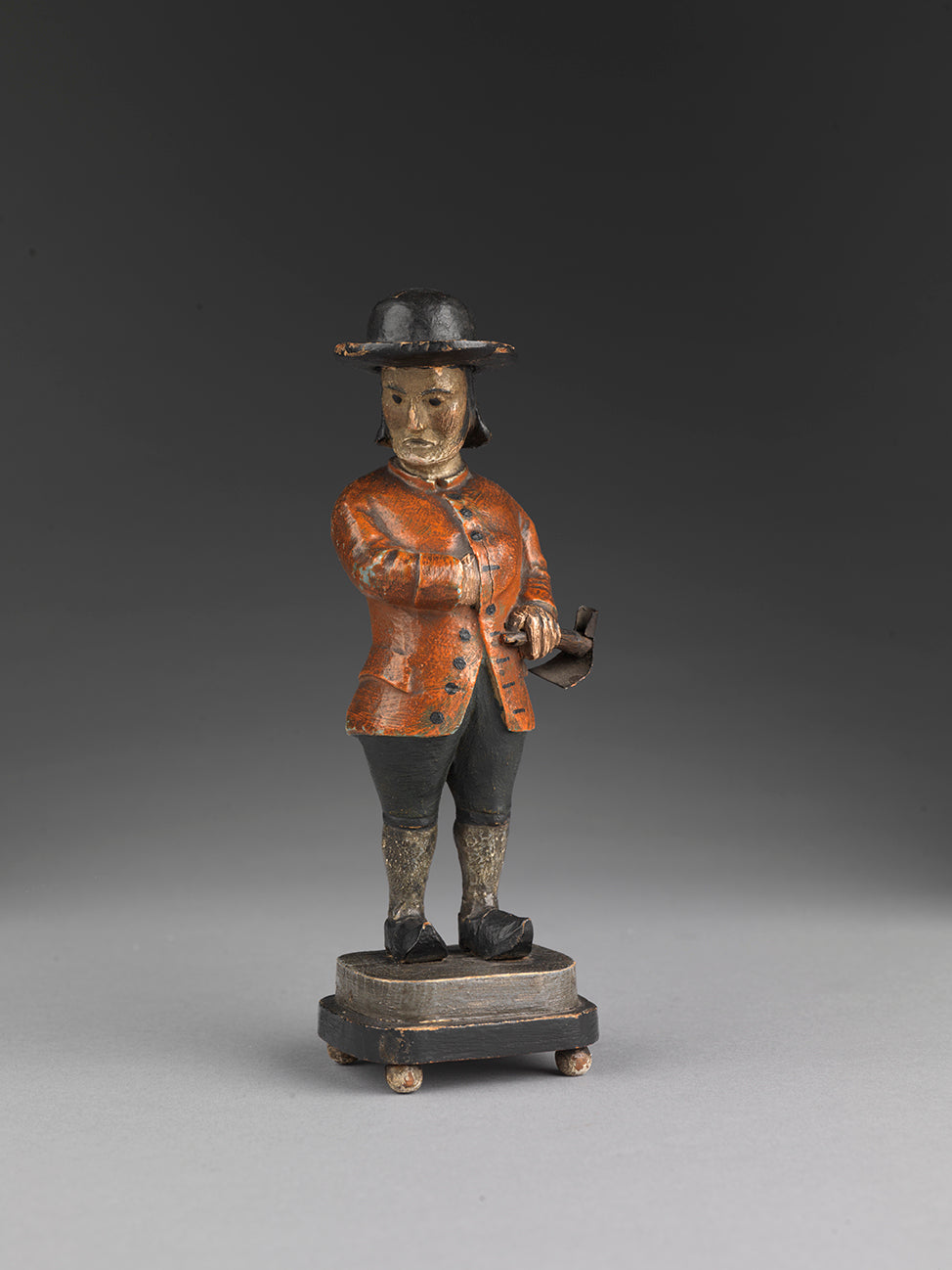 Unusual Small Folk Art Sculpture of a Carpenter