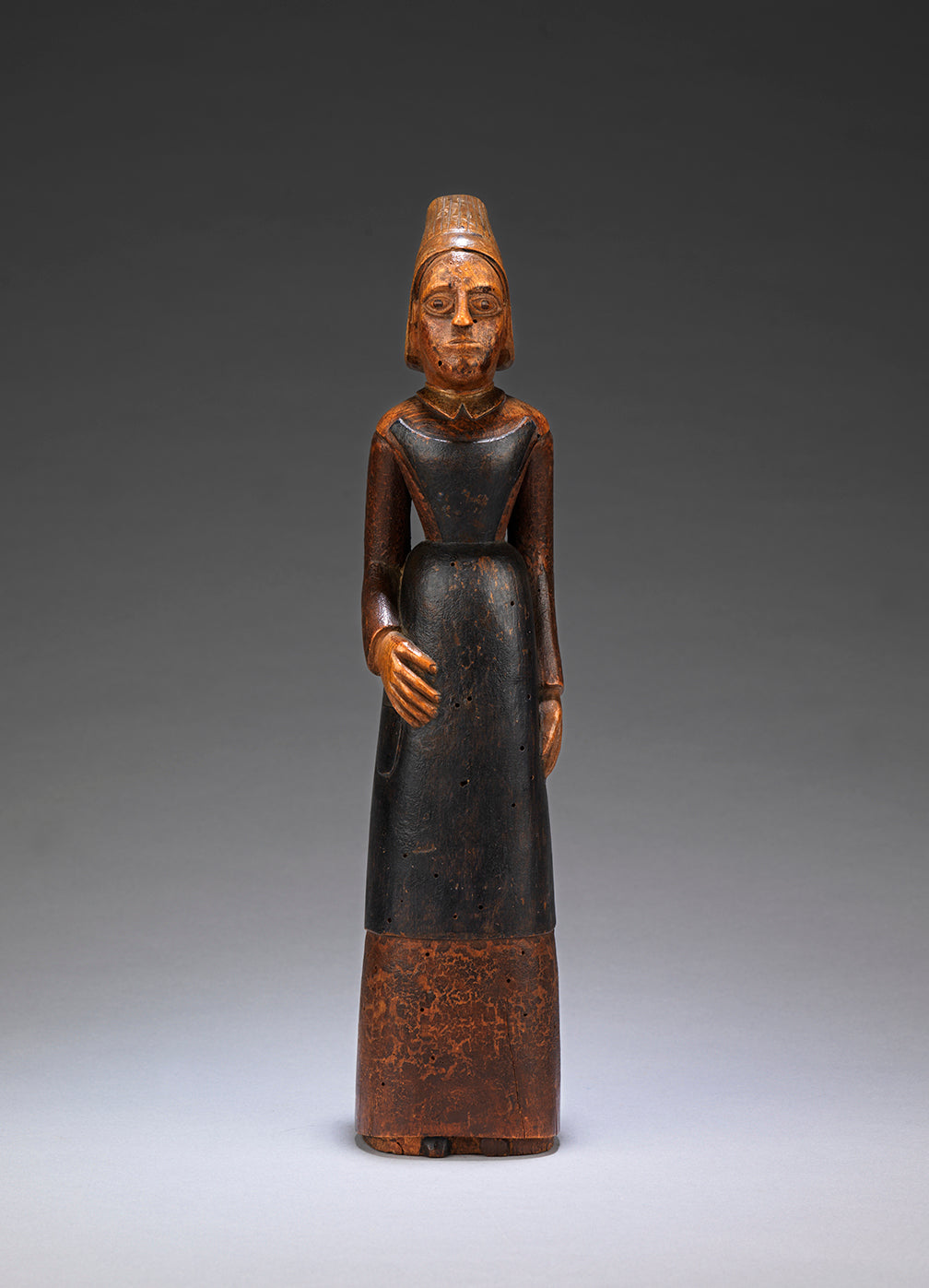 Standing Primitive Folk Art Figure of a Lady