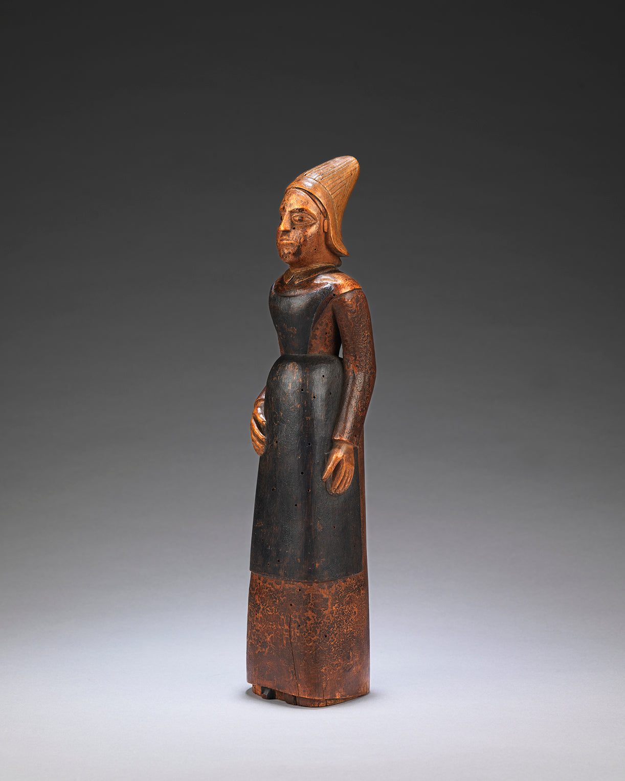 Standing Primitive Folk Art Figure of a Lady