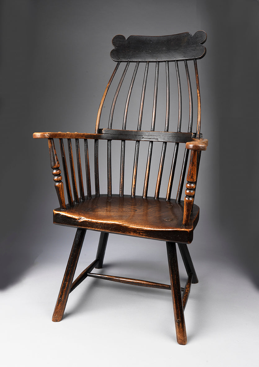 Exceptional Georgian " Lobster Pot" Windsor Armchair