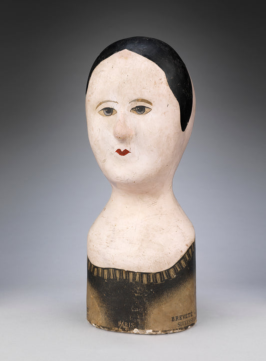 Early Milliner's Model Head or "Marotte"