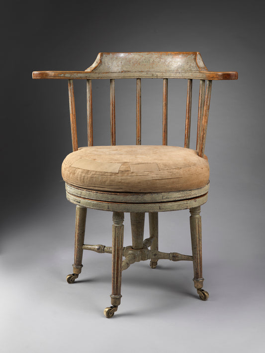 Remarkable Gustavian Period Revolving Desk Chair