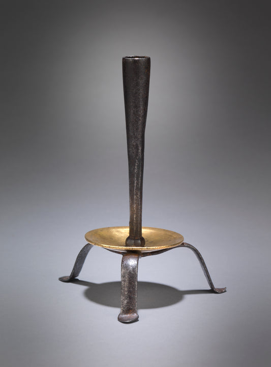 Early Dated Vernacular Tripod Candlestick