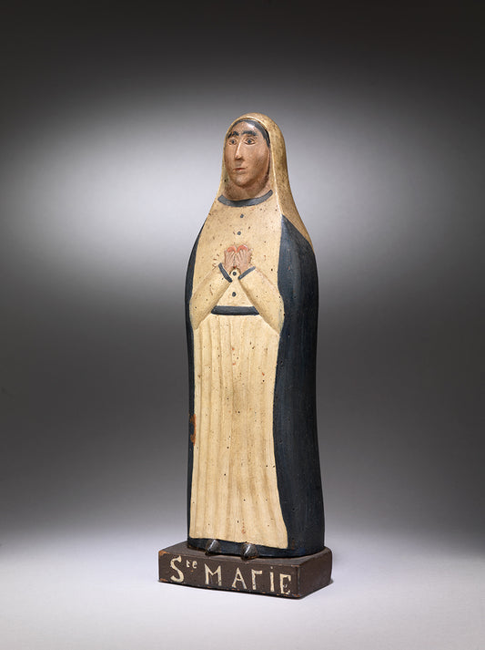 Standing Naïve Folk Art Figure of "St Marie"