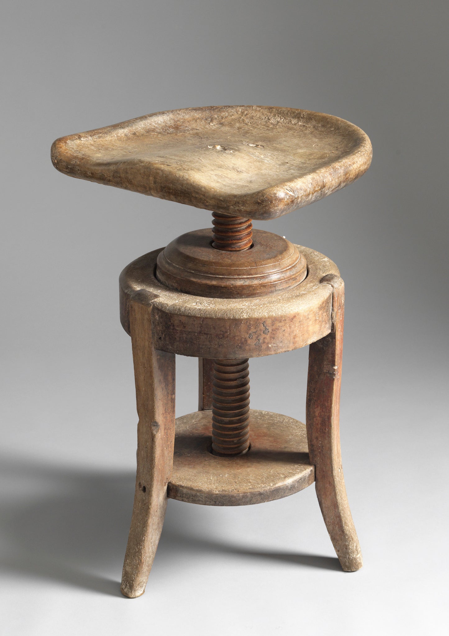 Rare Adjustable Sculptor's Tripod Stool