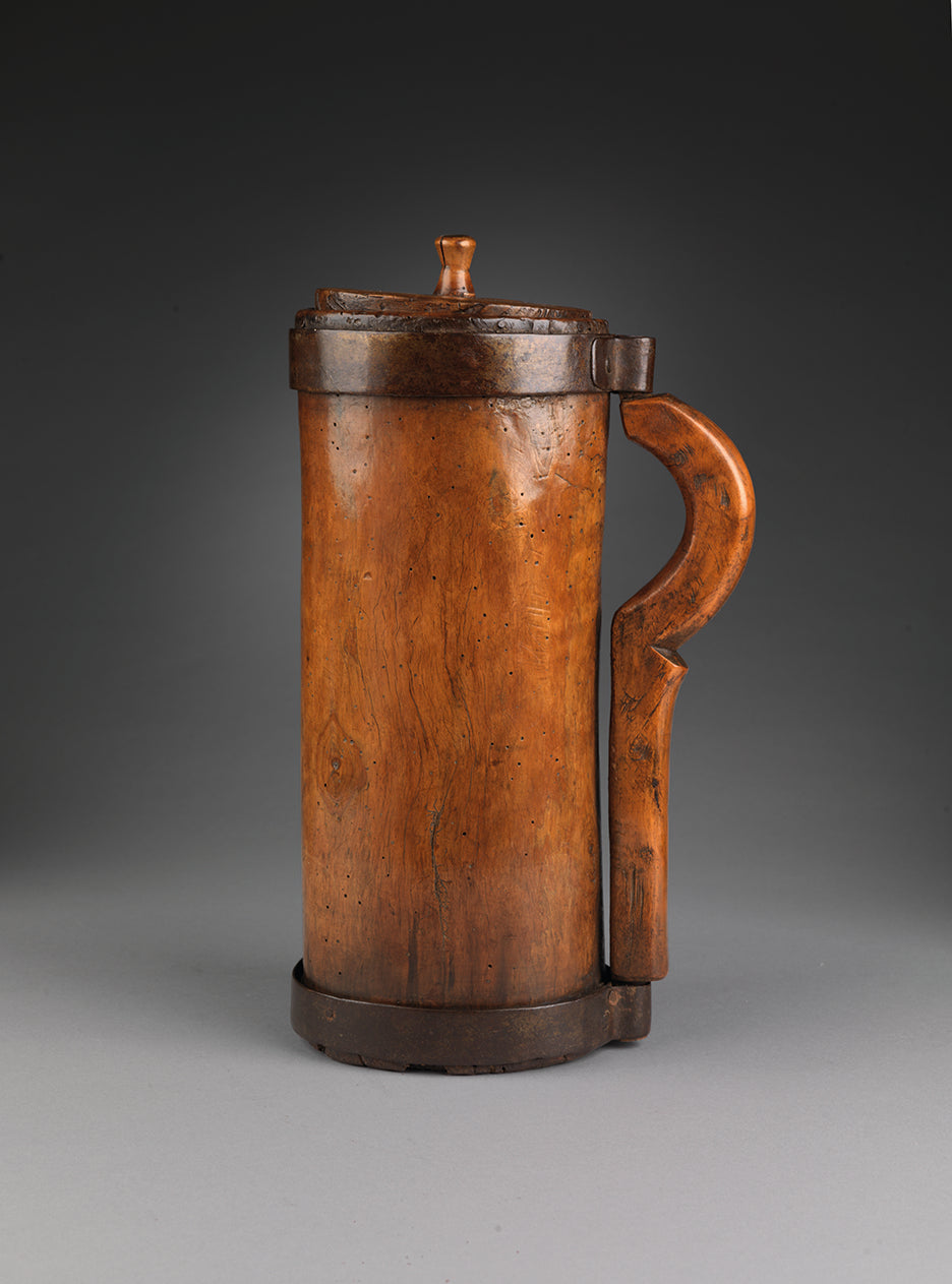 Rare Iron Bound Lidded Pitcher