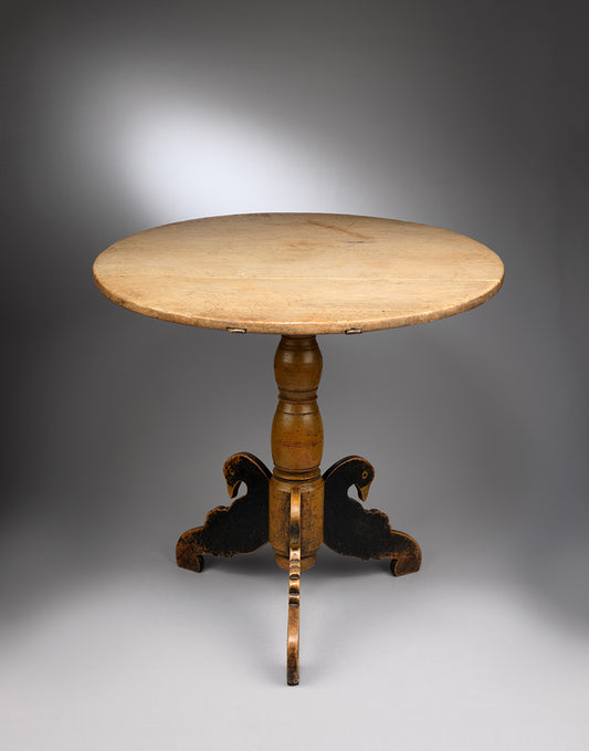 Remarkable Vernacular Folk Art Tripod Table