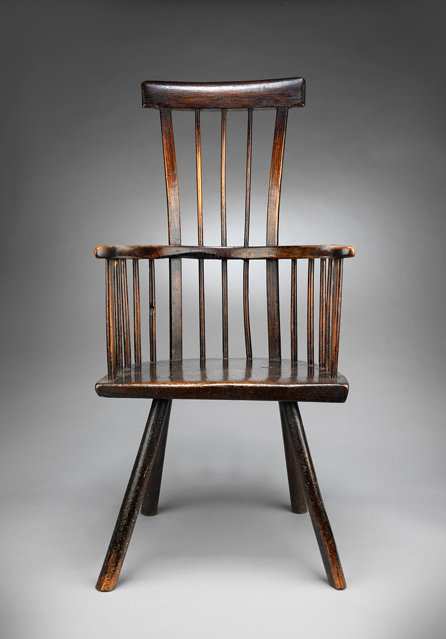 Primitive Georgian Vernacular Comb Back Armchair