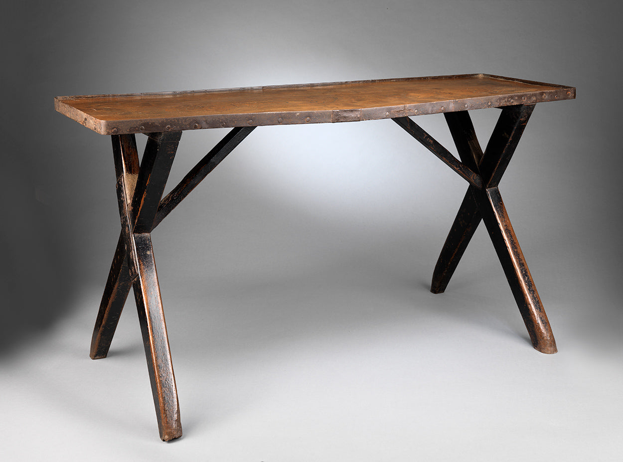 Georgian Vernacular "X" Frame Tavern Trestle Table