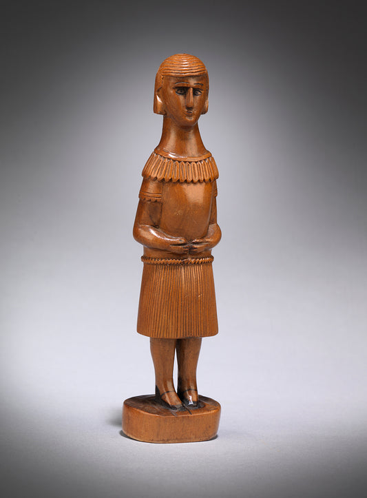 Naive Folk Art Figure of a "Flapper Girl"