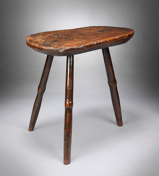 Exceptional Early Thick Top Oval Tavern Table