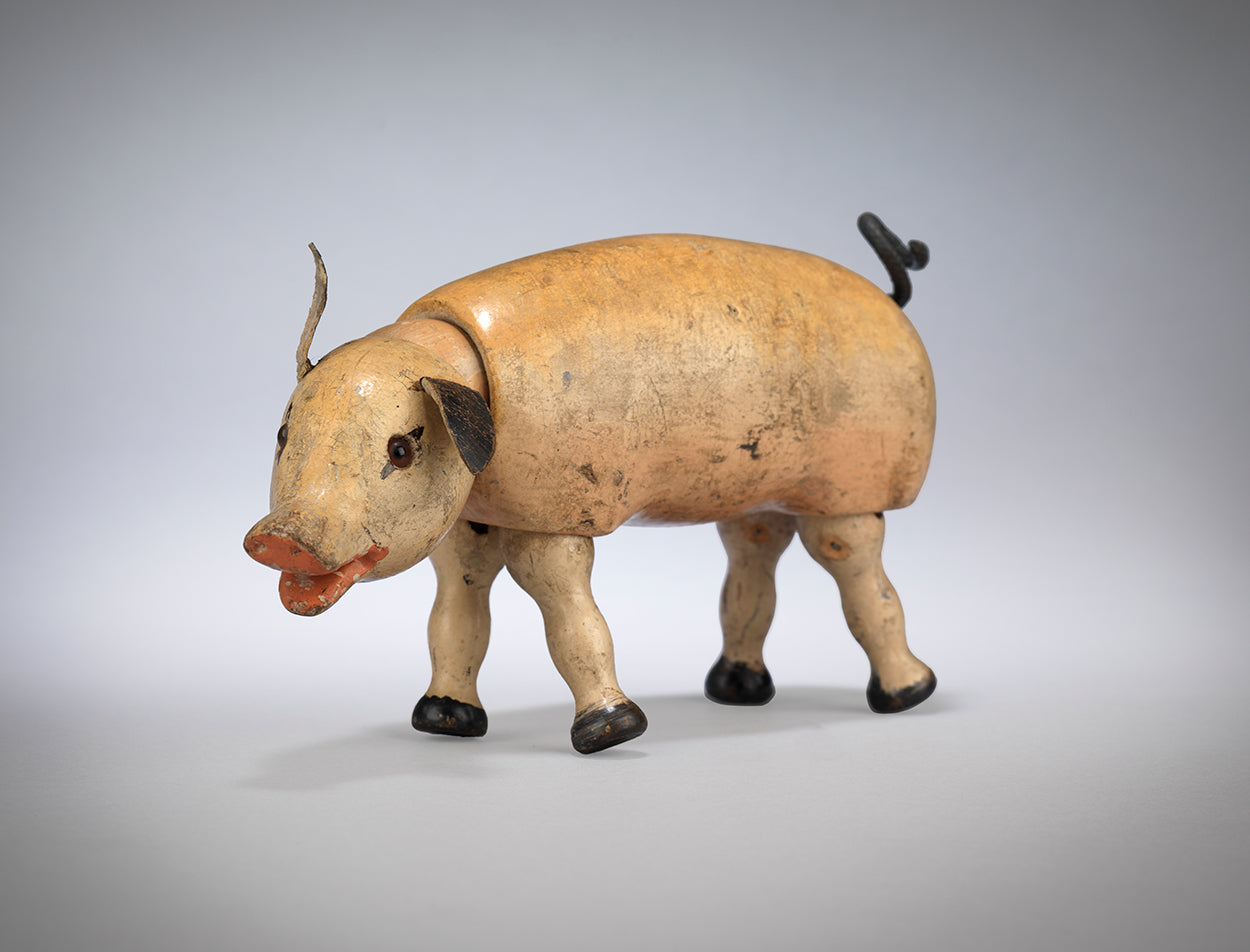 Rare Articulated Toy Pig