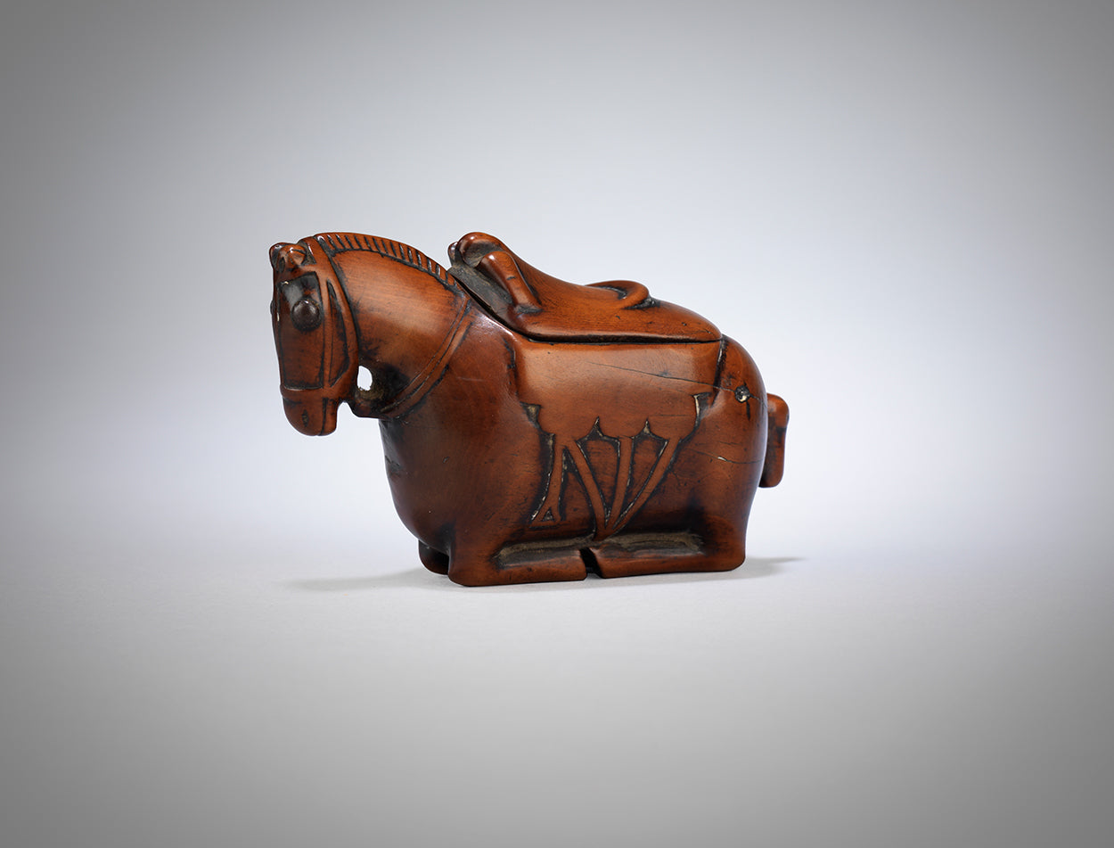 Remarkable Early Horse Form Snuff Box