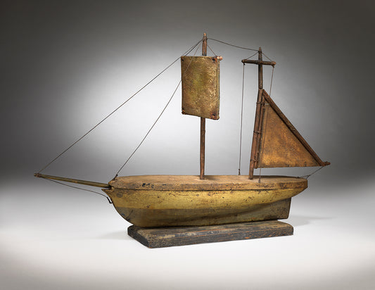 Delightfully Quirky Primitive Boat Model