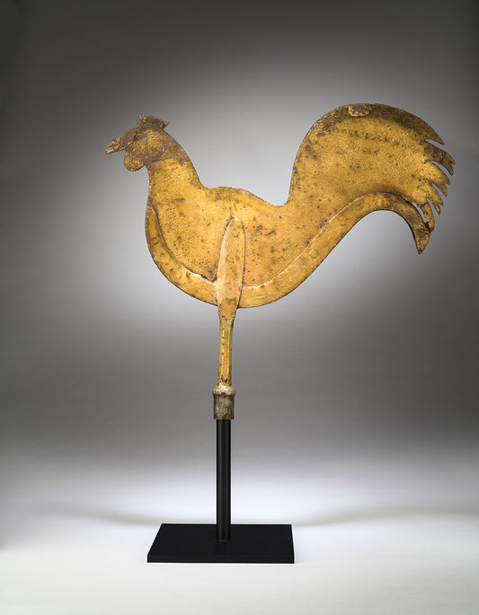 Fine Documentary Silhouette Cockerel Weathervane