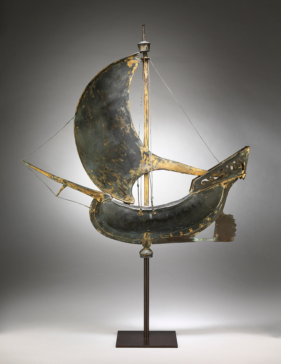 Graphic Full-Bodied Galleon Ship Weathervane