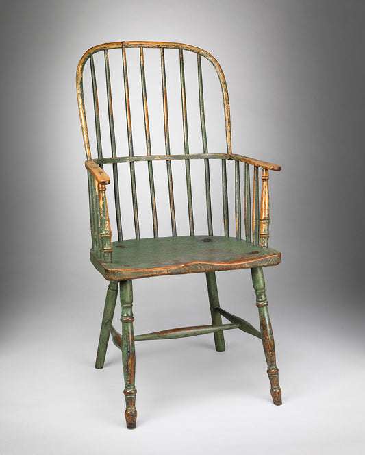 Unusual Georgian Primitive Bow Back Windsor Armchair