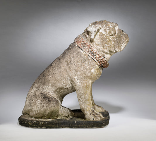 Weathered Primitive Figure of a Bulldog