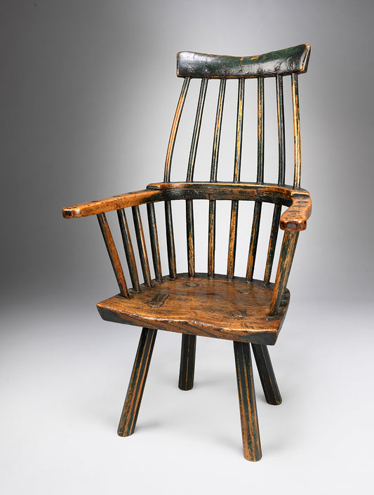 Rare Georgian Vernacular Child's Comb Back Windsor Armchair