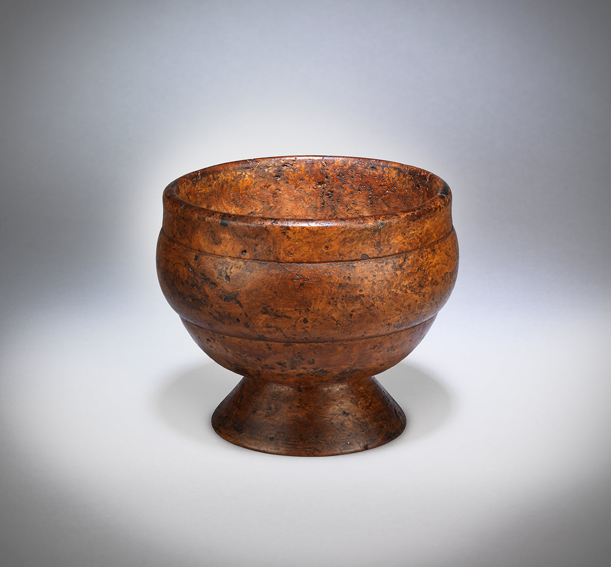 Unusual Georgian Vernacular Specimen Timber Footed Vessel