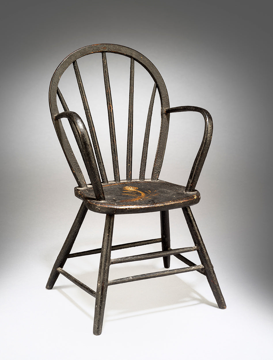 Exceptional Early Apprentice Work Miniature Windsor Chair