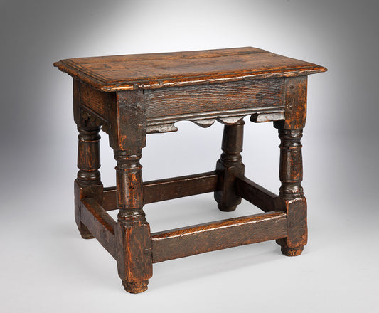 Rare Diminutive Charles I Period Joint Stool