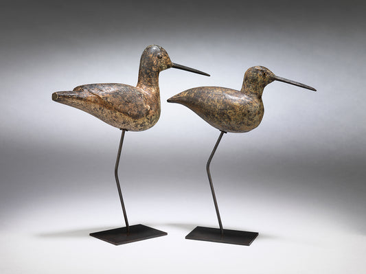 Sensitively Sculptural Pair of Sandpiper Decoys