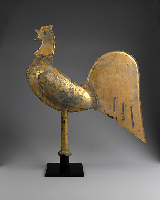 Rare Full Bodied Stylised Cockerel Weathervane