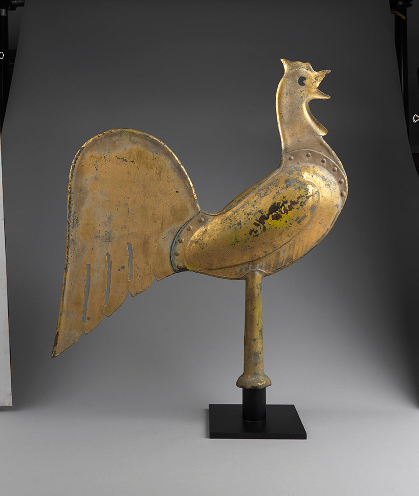 Rare Full Bodied Stylised Cockerel Weathervane